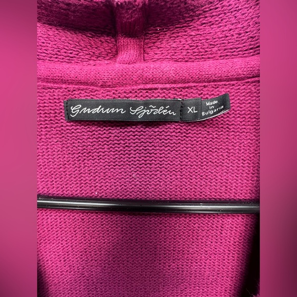 GUDRUN SJODEN Open Front short sleeve Knit Cardigan Sweater- Size XL - Picture 4 of 8